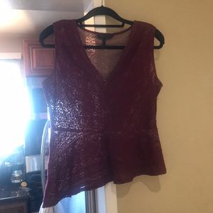 Burgundy blouse